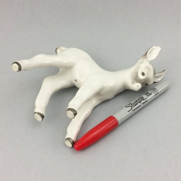 Vintage Porcelain Standing Donkey Figurine - Picture 10 of 10
